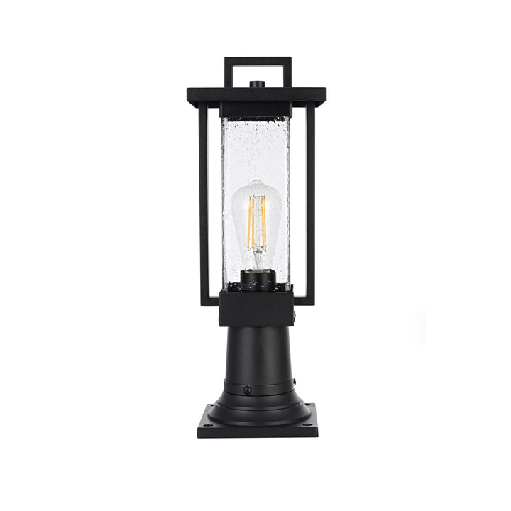 6.5 Inch Outdoor Post Light In Black by Elegant Lighting