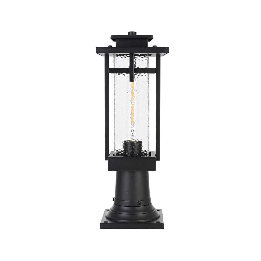 6 Inch Outdoor Post Light In Black by Elegant Lighting