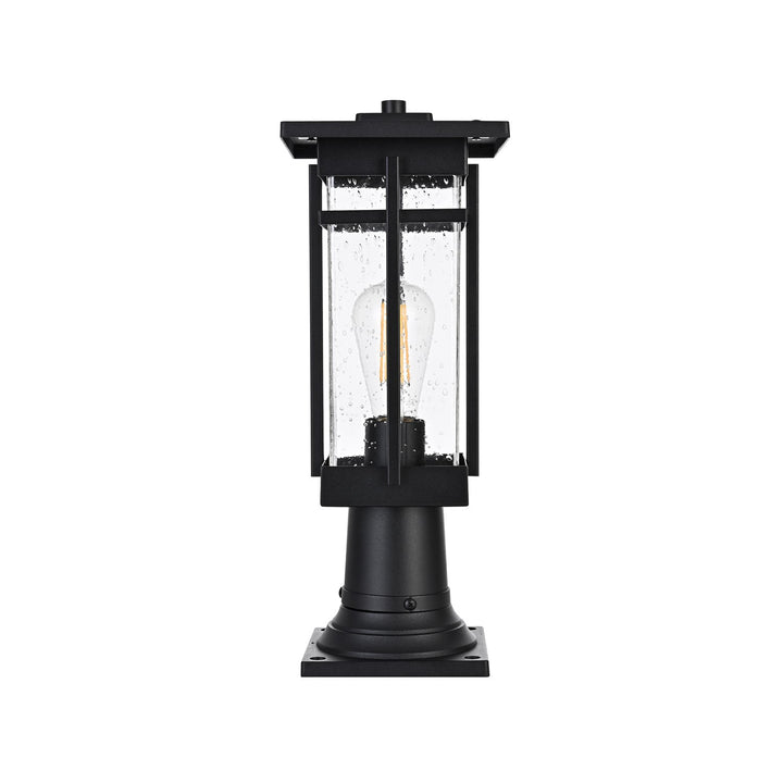 6.5 Inch Outdoor Post Light In Black by Elegant Lighting
