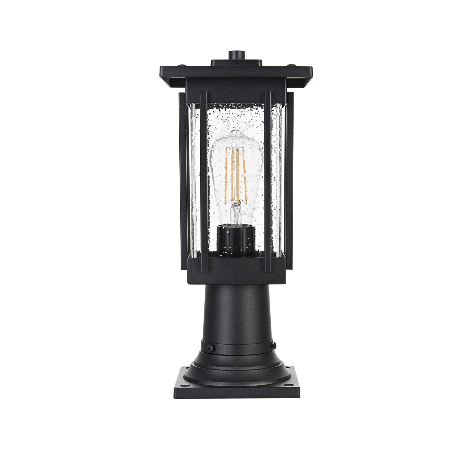 6.5 Inch Outdoor Post Light In Black by Elegant Lighting