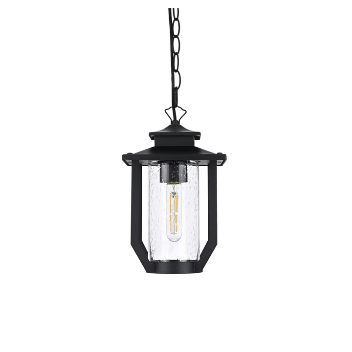 7 Inch Outdoor Pendant In Black