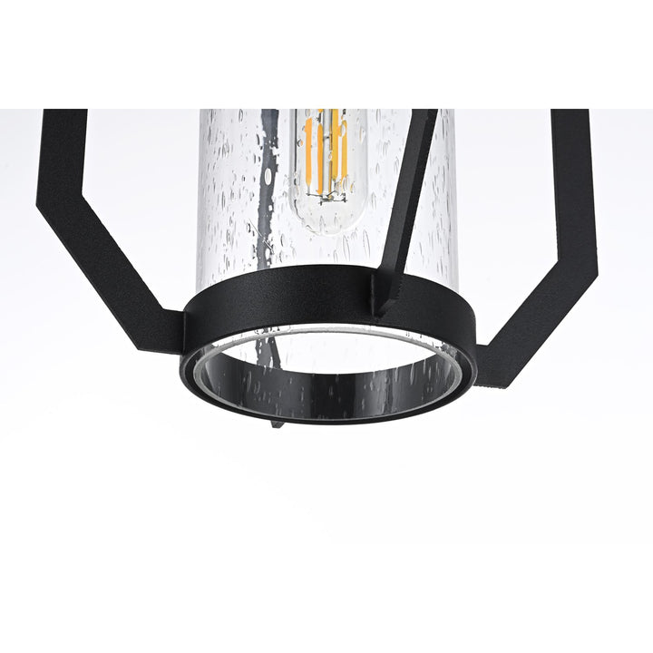 7 Inch Outdoor Pendant In Black