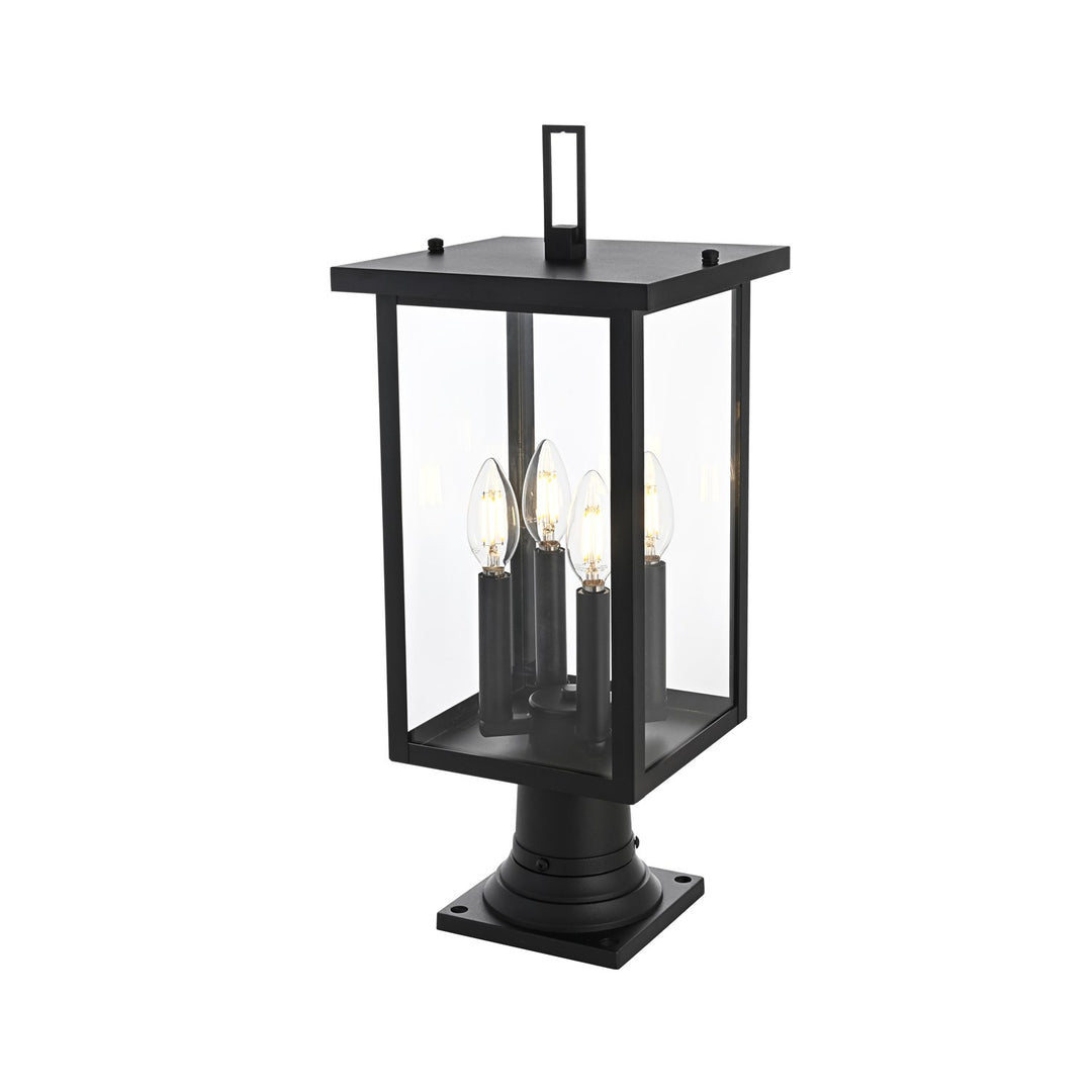 9 Inch Outdoor Post Light In Black