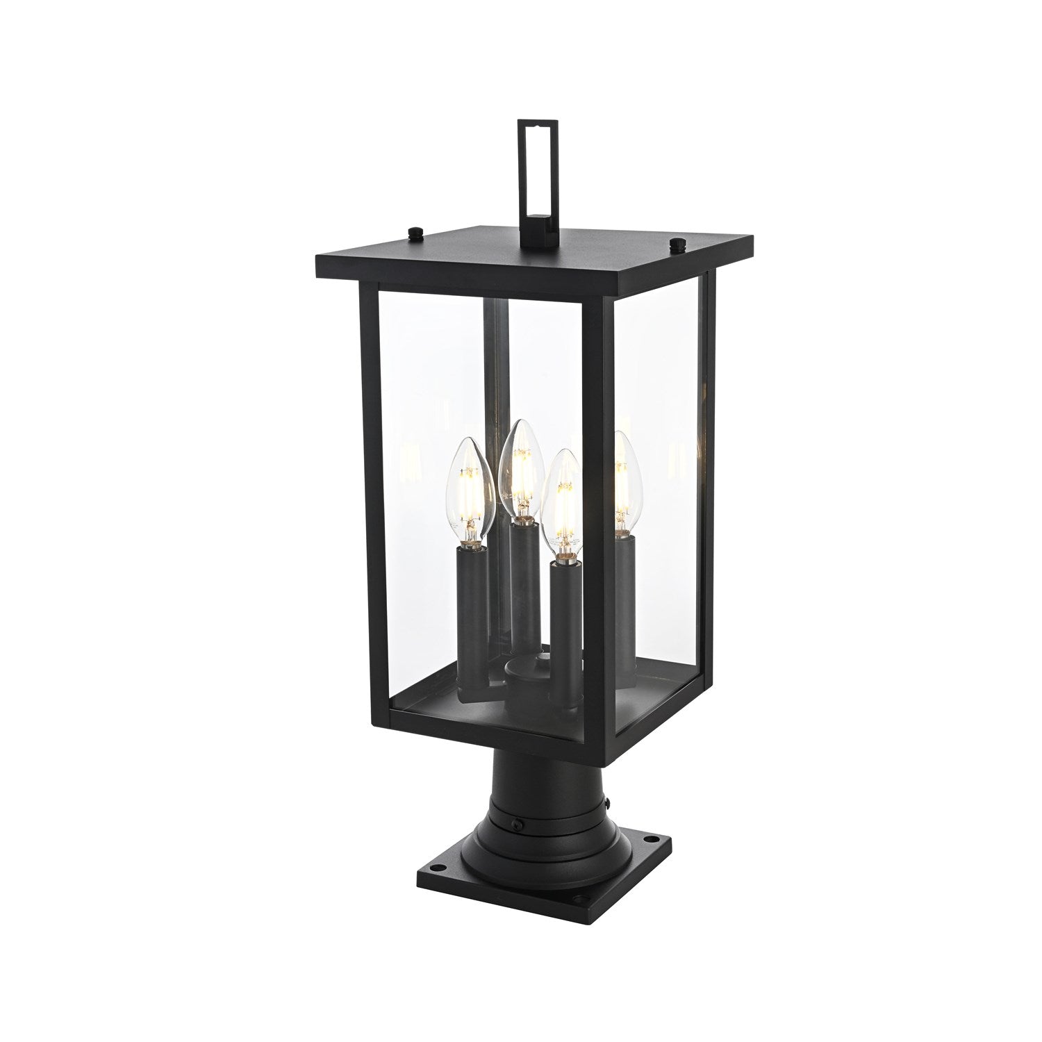 9 Inch Outdoor Post Light In Black