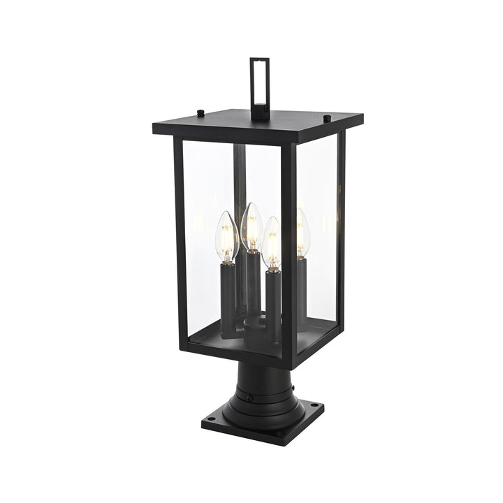 9 Inch Outdoor Post Light In Black