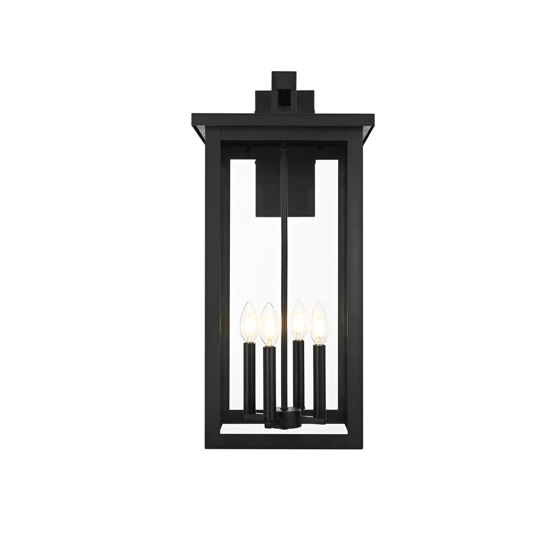 12 Inch Outdoor Wall Sconce In Black by Elegant Lighting