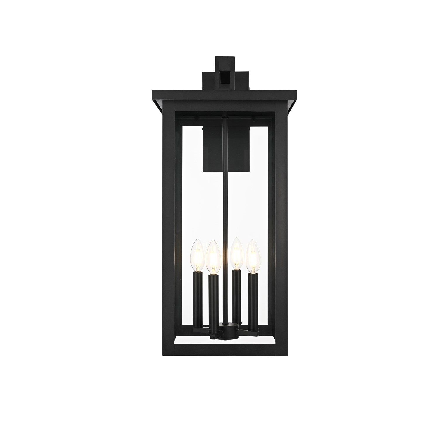 12 Inch Outdoor Wall Sconce In Black by Elegant Lighting
