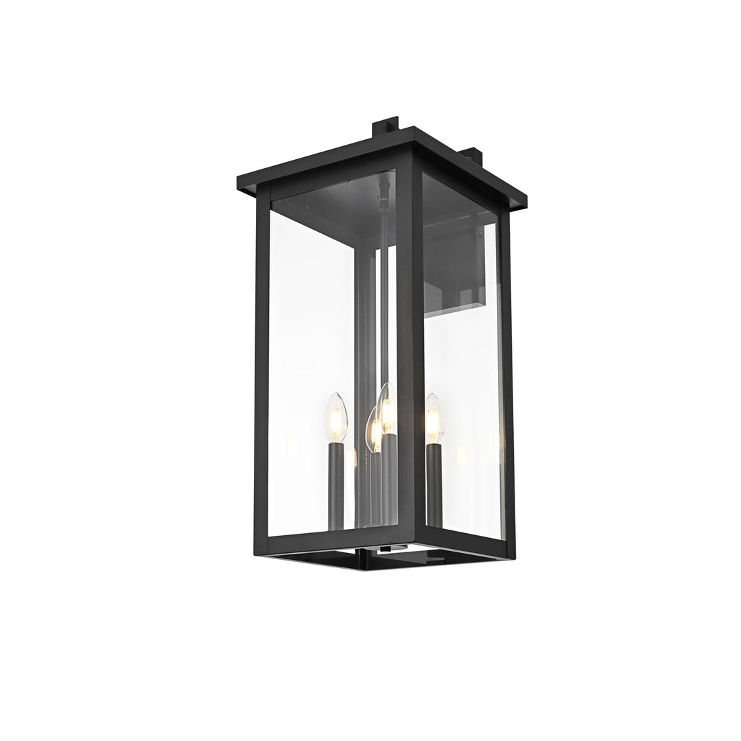 12 Inch Outdoor Wall Sconce In Black