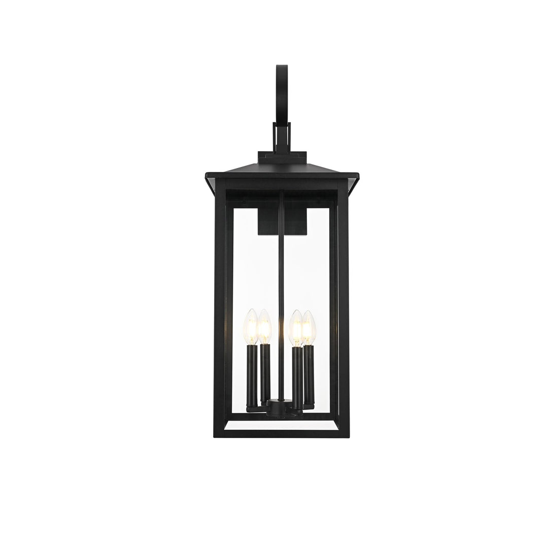 12 Inch Outdoor Wall Sconce In Black by Elegant Lighting