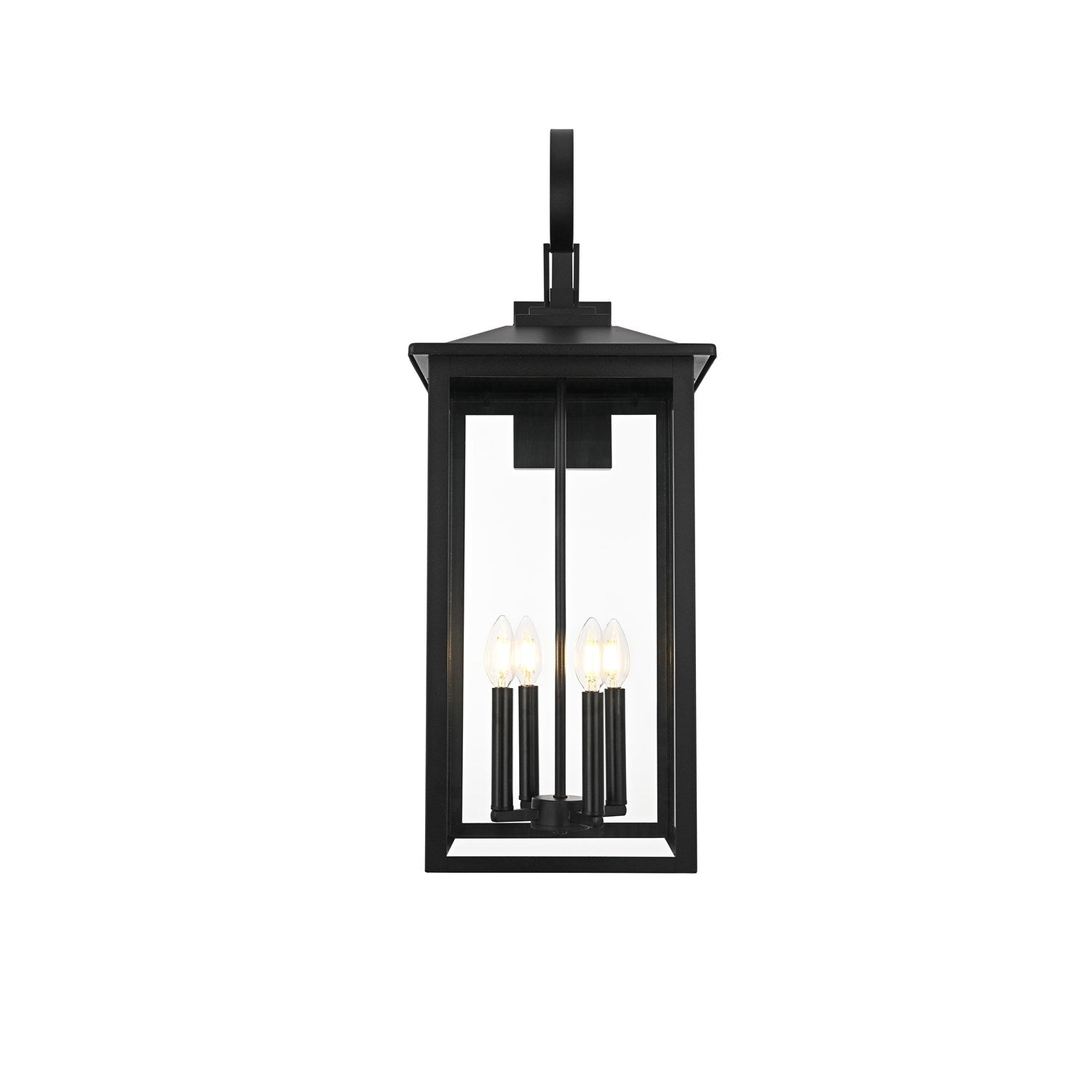 12 Inch Outdoor Wall Sconce In Black by Elegant Lighting