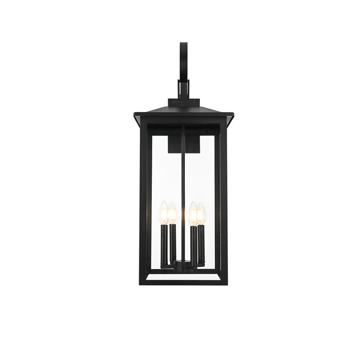 12 Inch Outdoor Wall Sconce In Black by Elegant Lighting