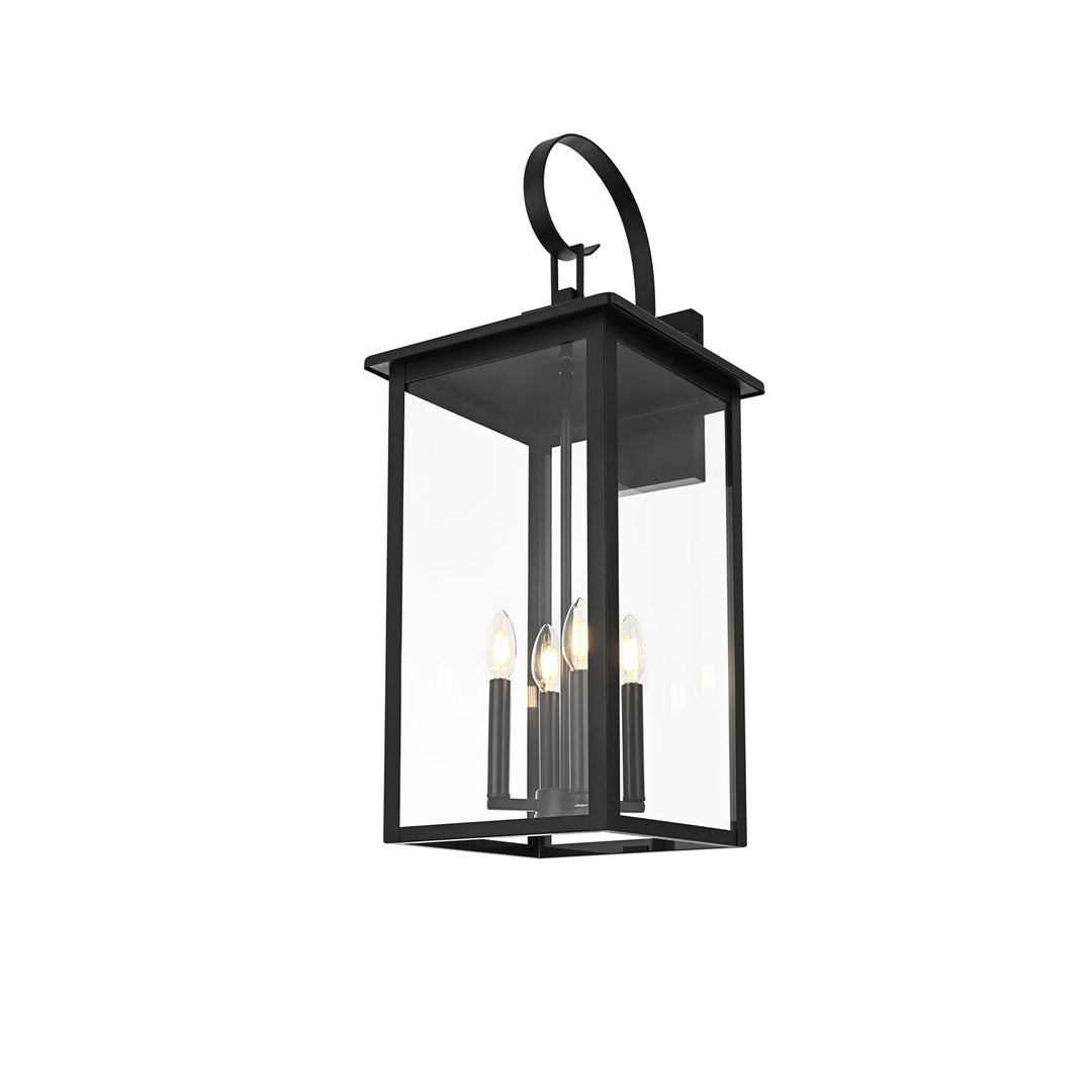 12 Inch Outdoor Wall Sconce In Black