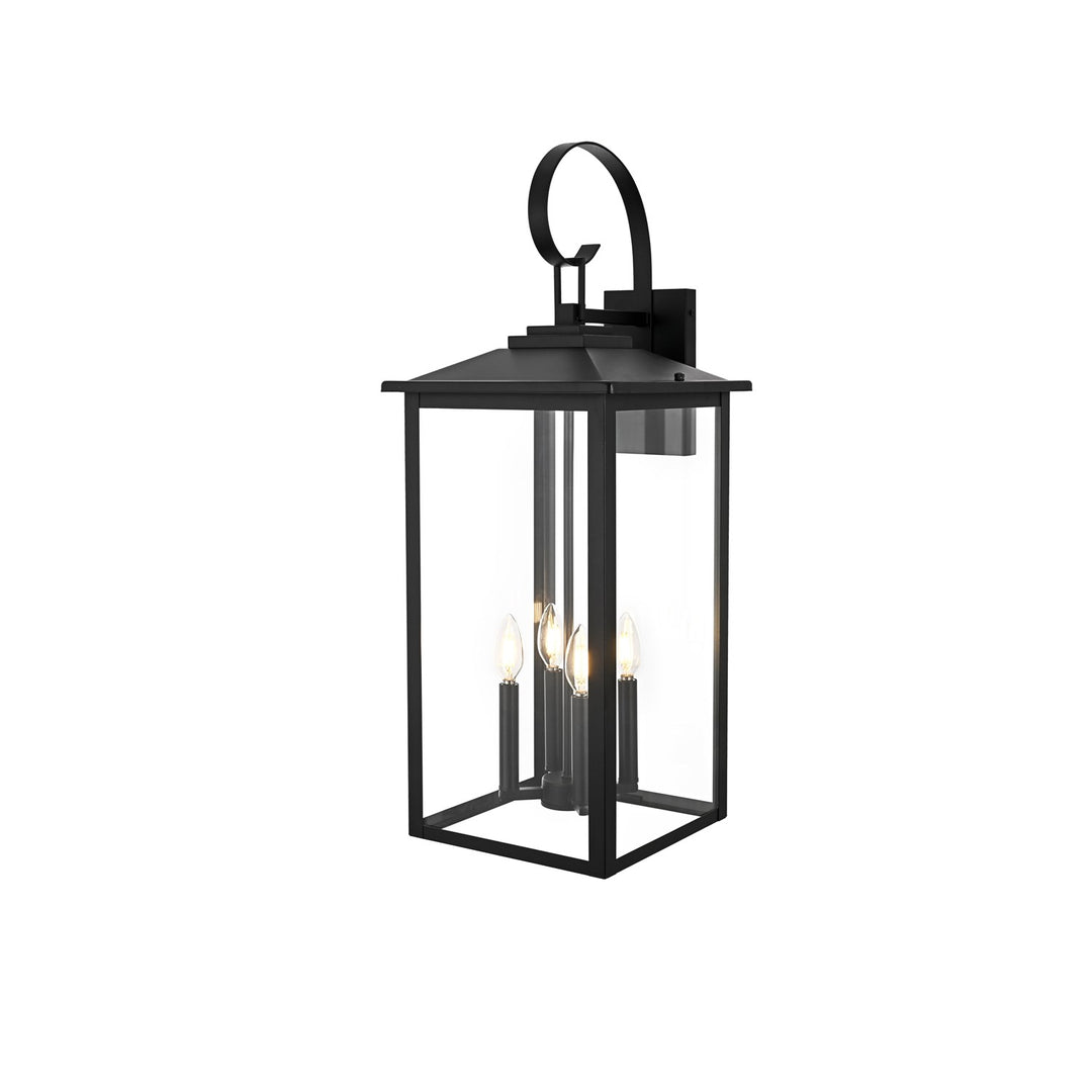 12 Inch Outdoor Wall Sconce In Black