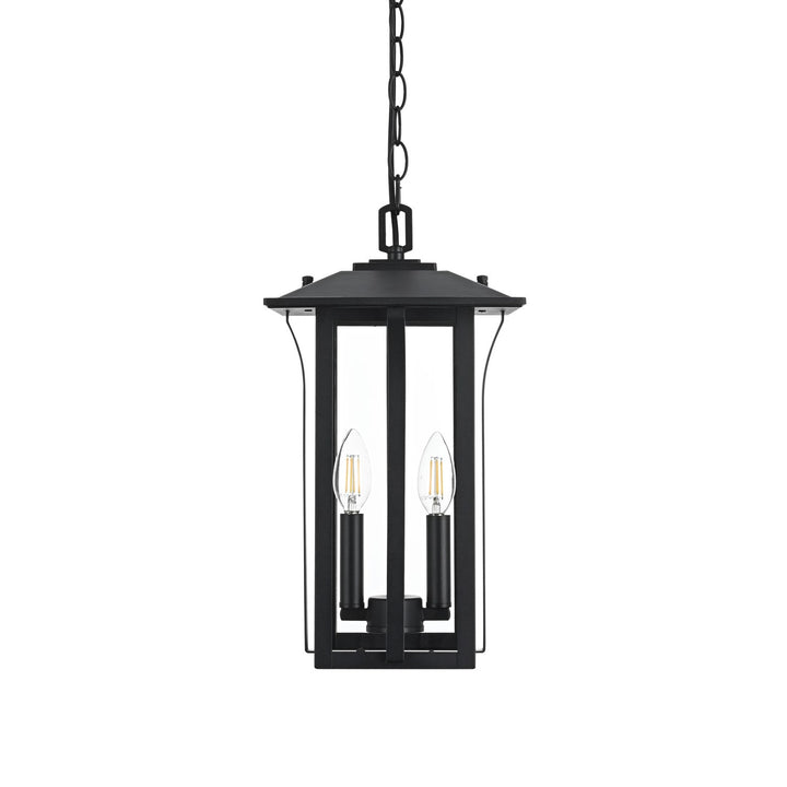 9 Inch Outdoor Pendant In Black
