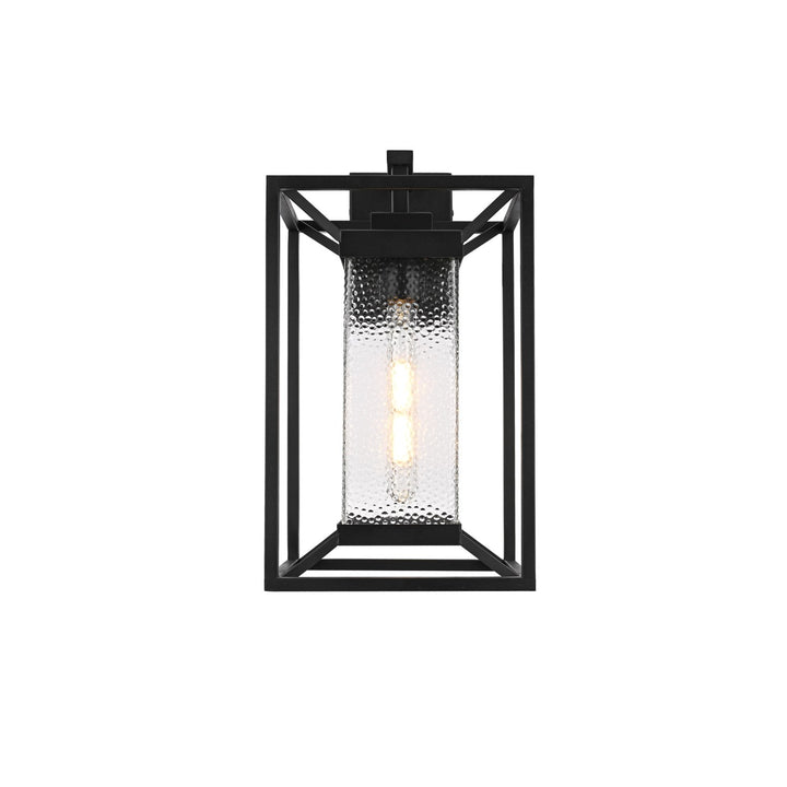 9.5 Inch Outdoor Wall Sconce In Black by Elegant Lighting