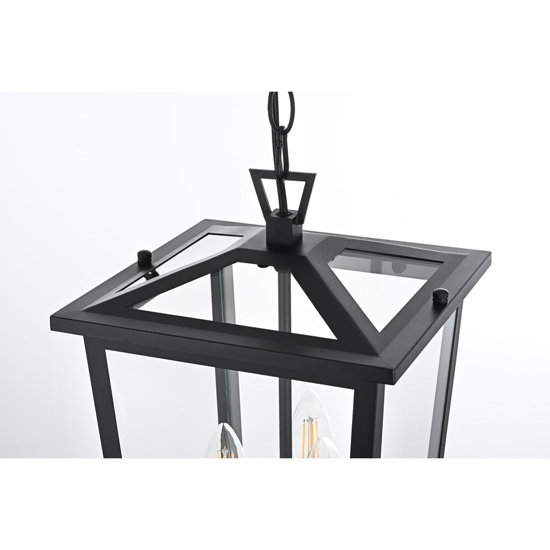 9.5 Inch Outdoor Pendant In Black