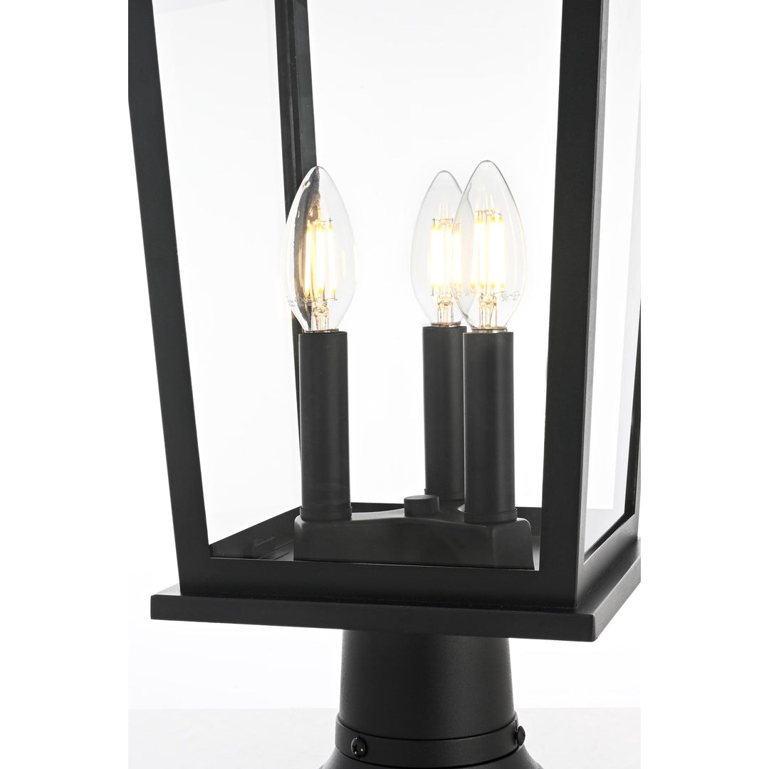 9.5 Inch Outdoor Post Light In Black