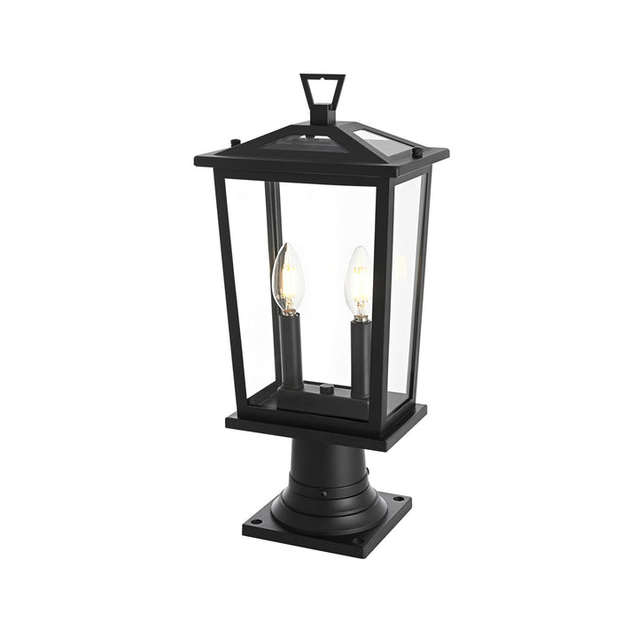8.5 Inch Outdoor Post Light In Black