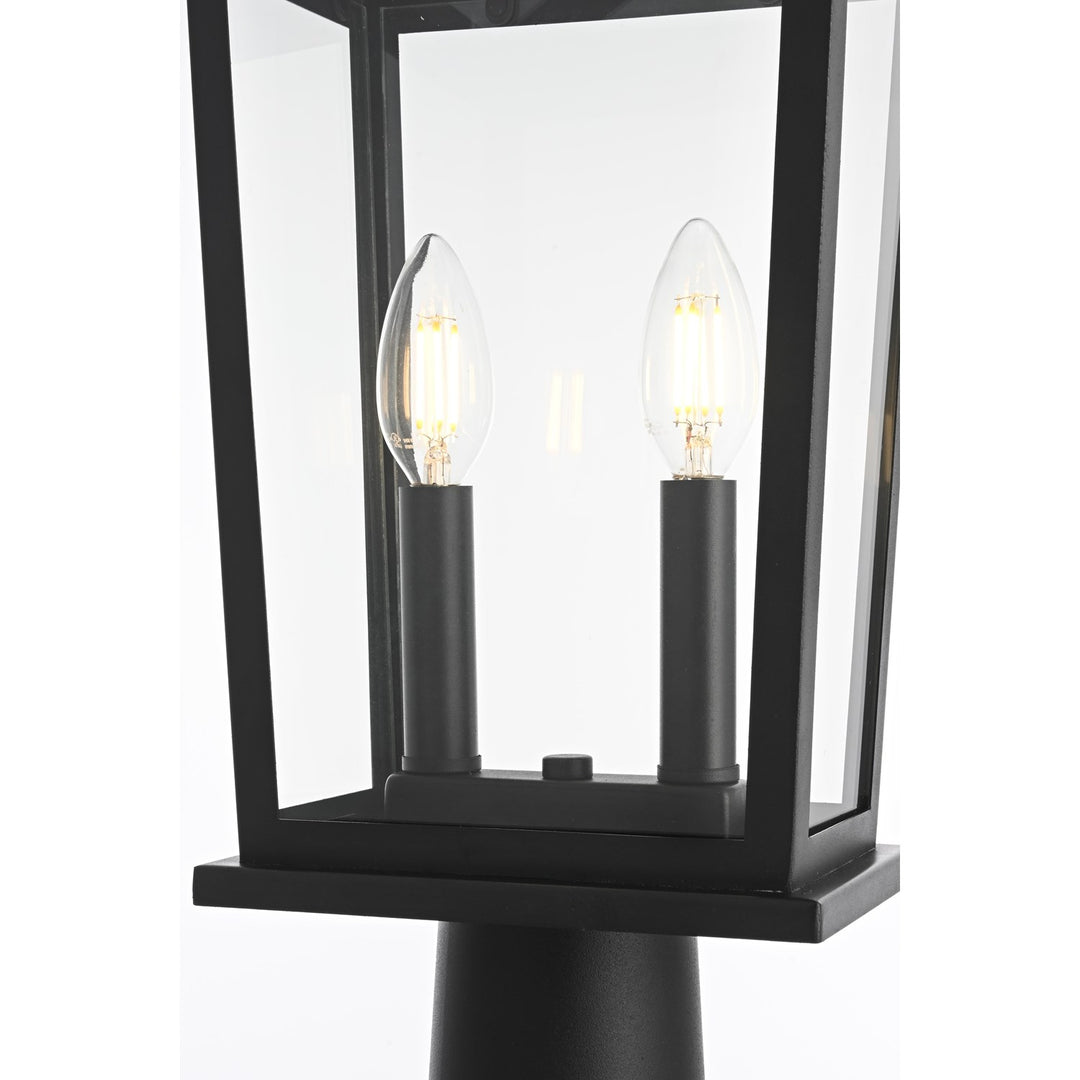 8.5 Inch Outdoor Post Light In Black