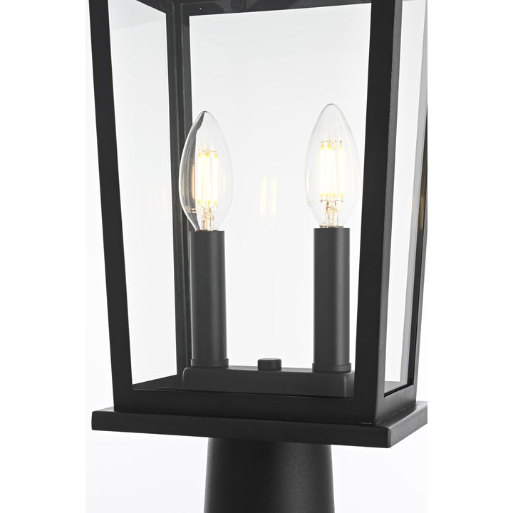 8.5 Inch Outdoor Post Light In Black