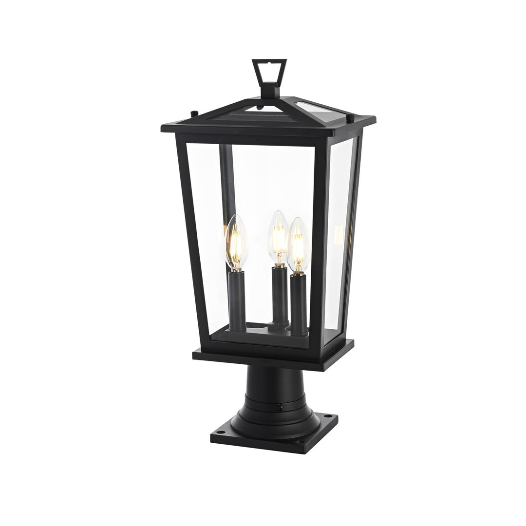 9.45 Inch Outdoor Post Light In Black