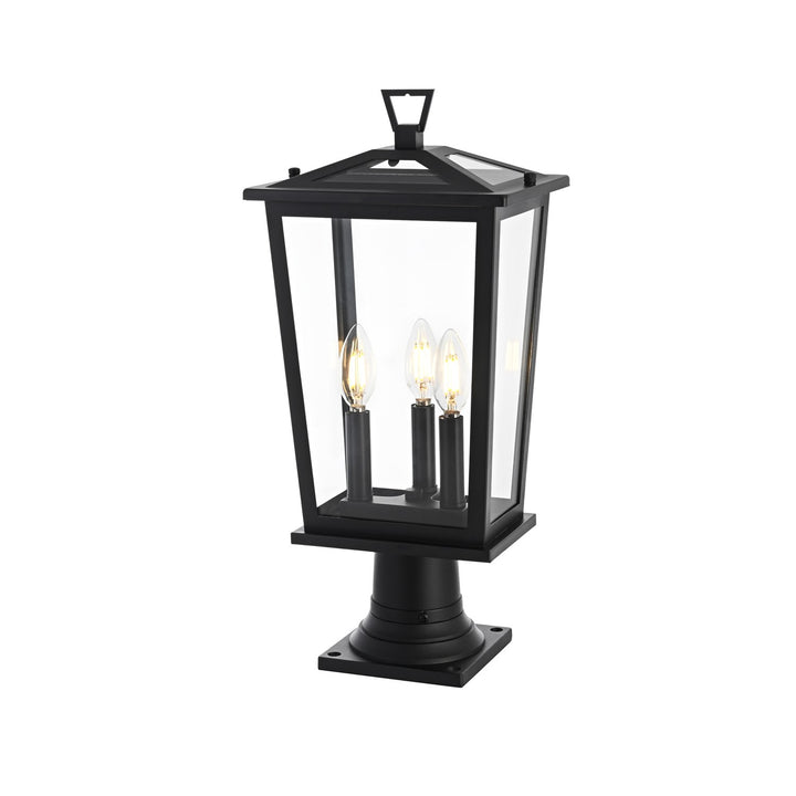 9.45 Inch Outdoor Post Light In Black