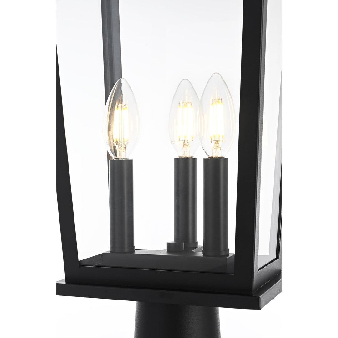 9.45 Inch Outdoor Post Light In Black