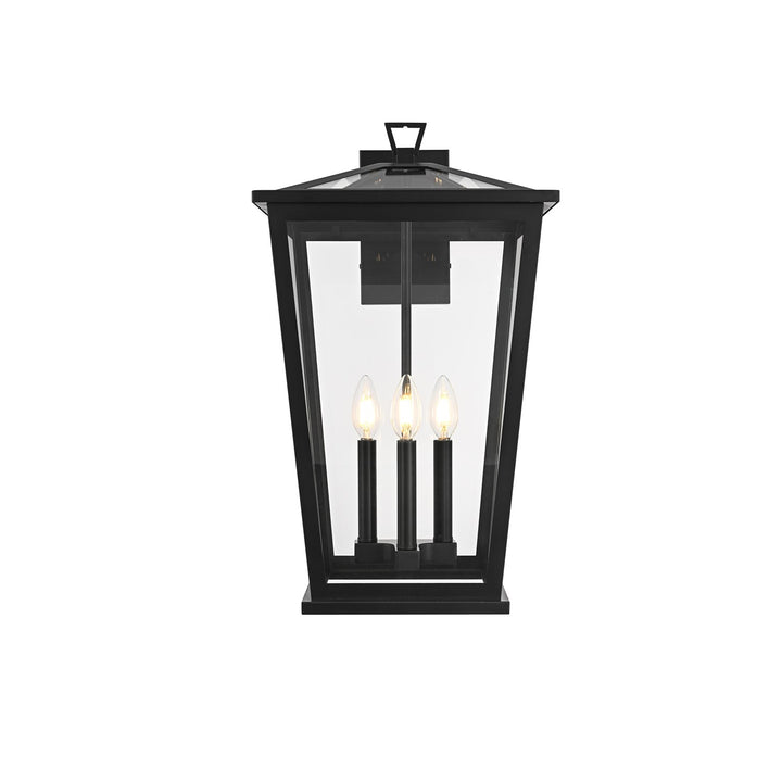 12.5 Inch Outdoor Wall Sconce In Black by Elegant Lighting