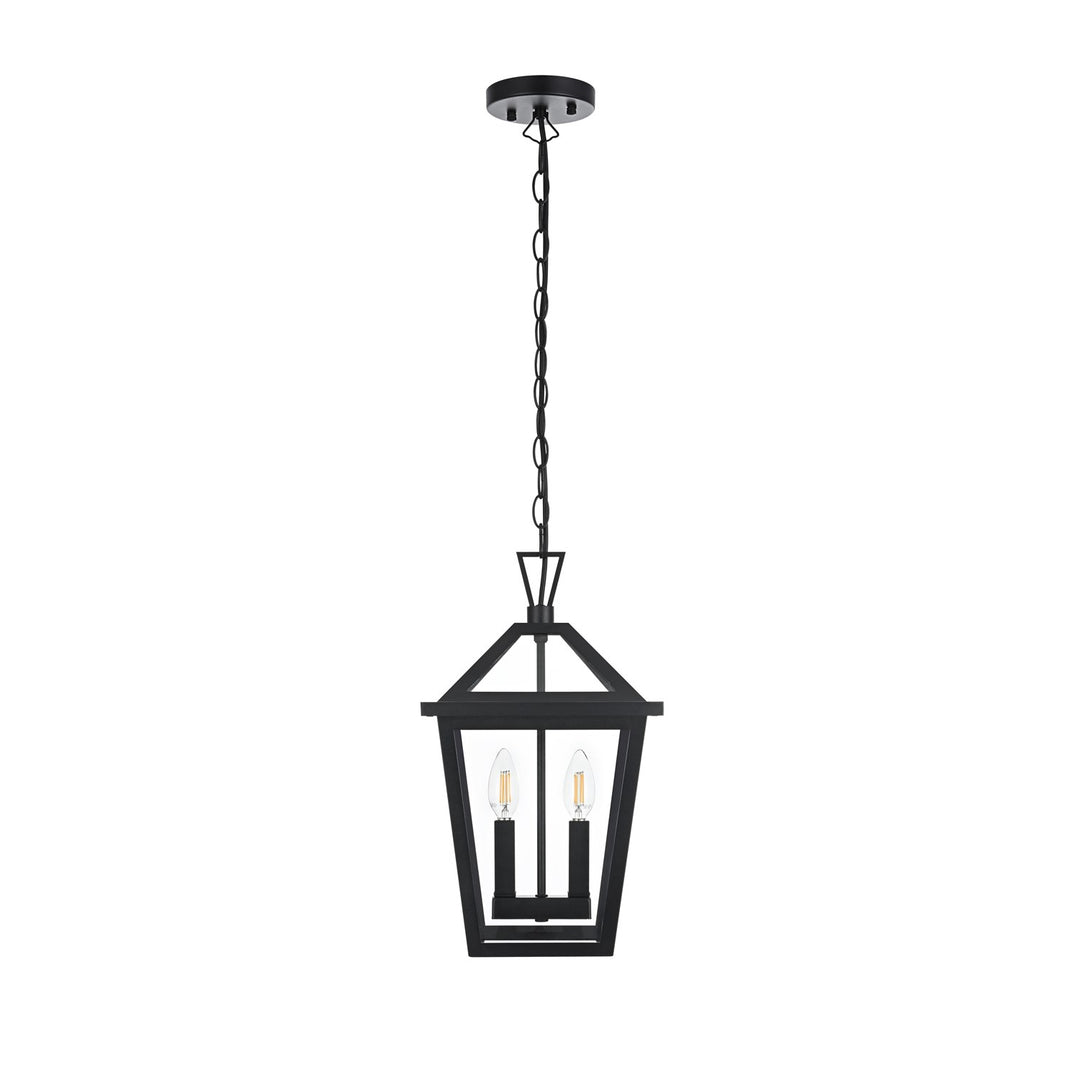 10 Inch Outdoor Pendant In Black by Elegant Lighting