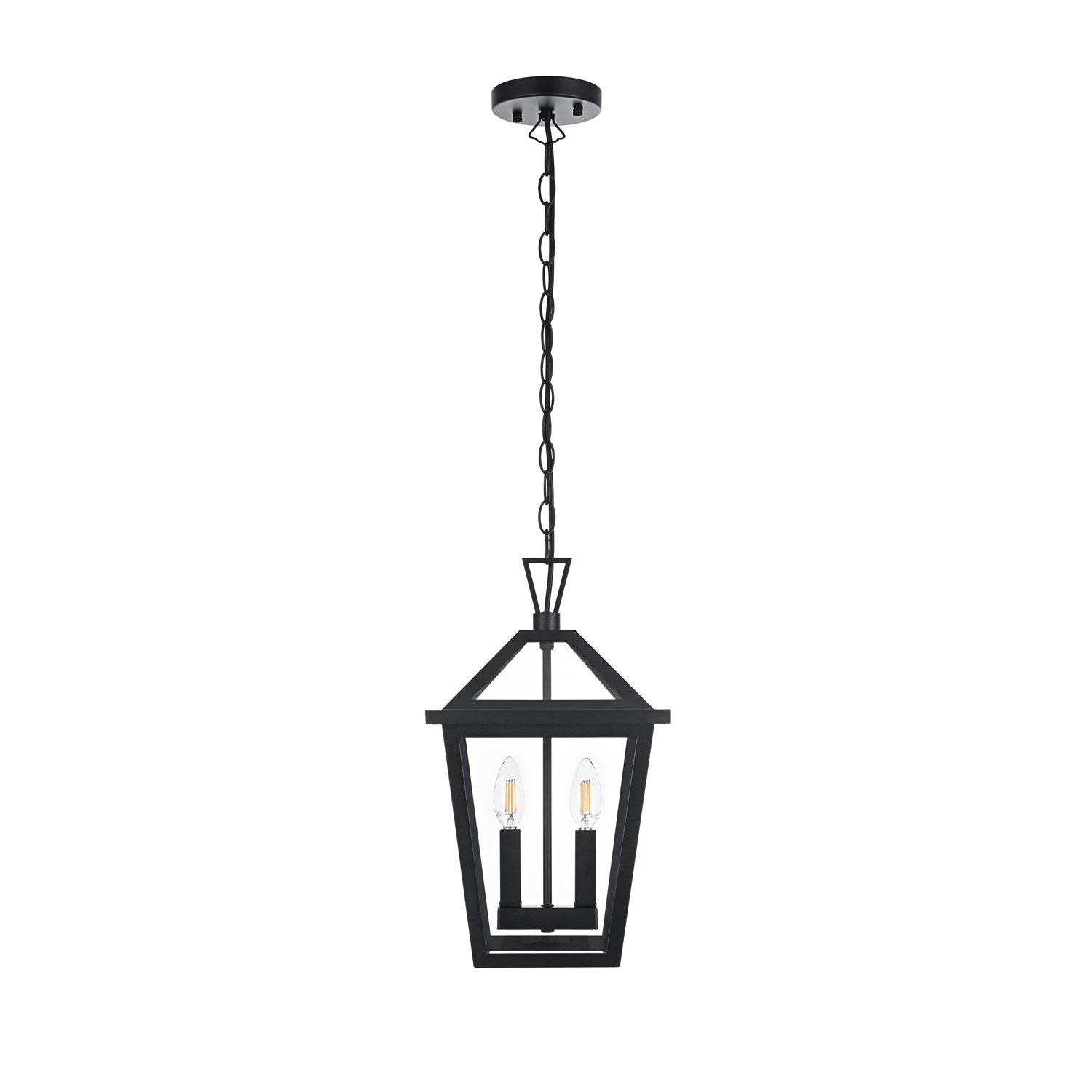 10 Inch Outdoor Pendant In Black by Elegant Lighting