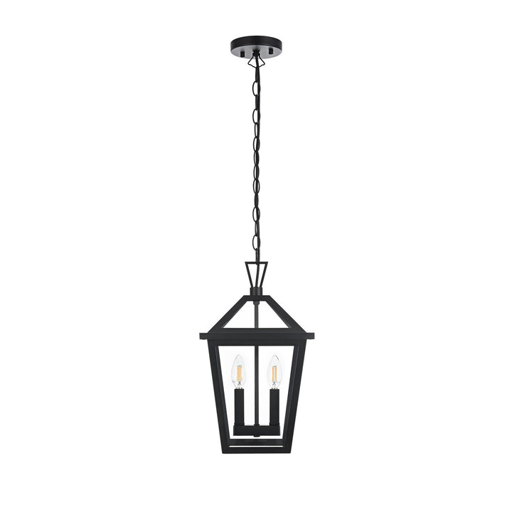10 Inch Outdoor Pendant In Black by Elegant Lighting