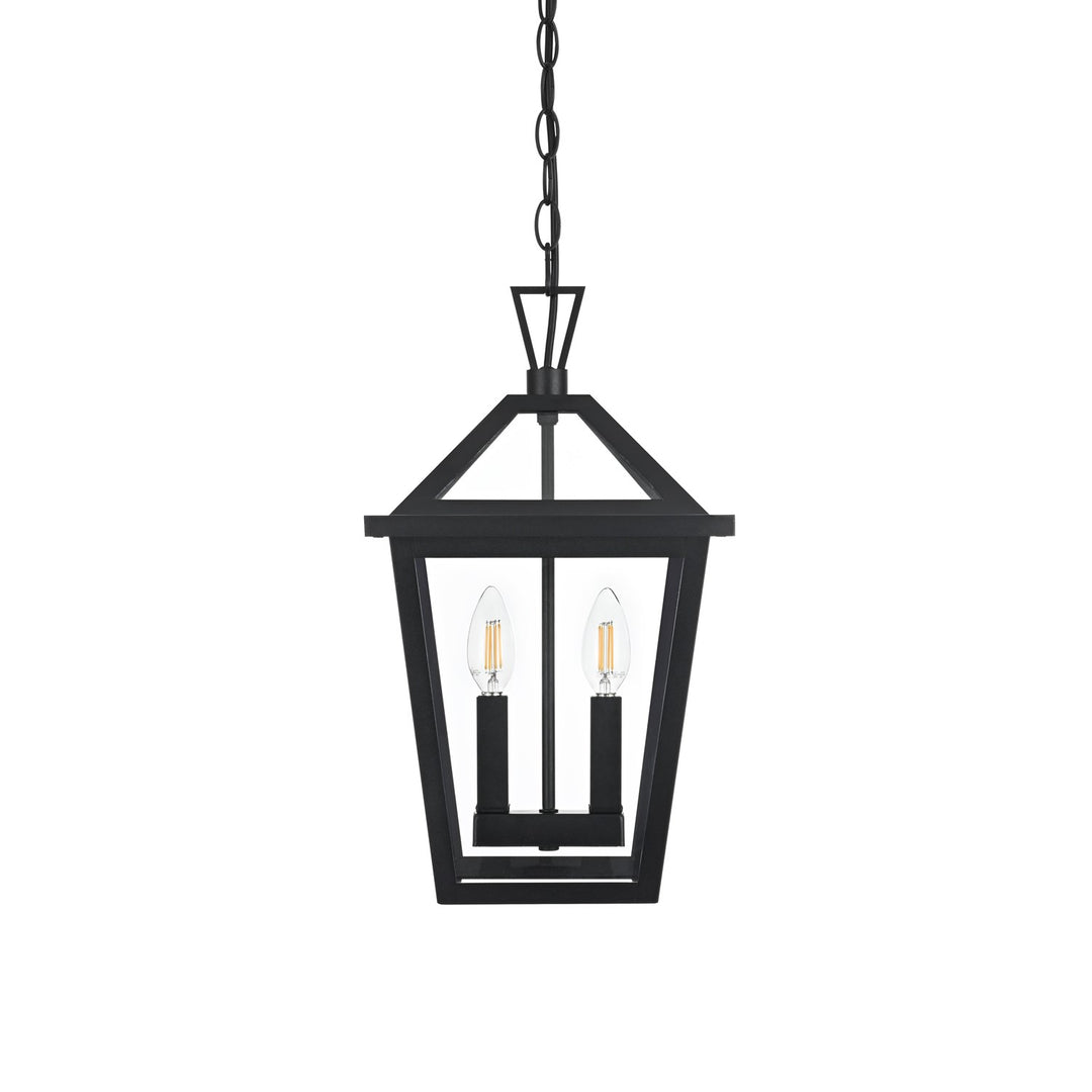 10 Inch Outdoor Pendant In Black