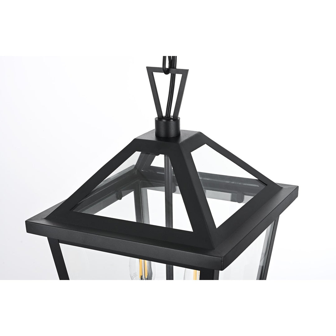 10 Inch Outdoor Pendant In Black