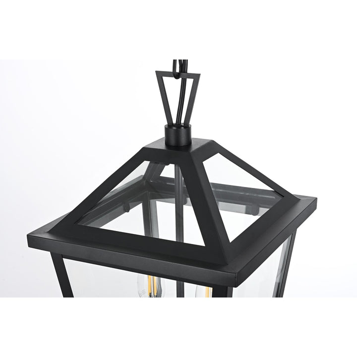 10 Inch Outdoor Pendant In Black