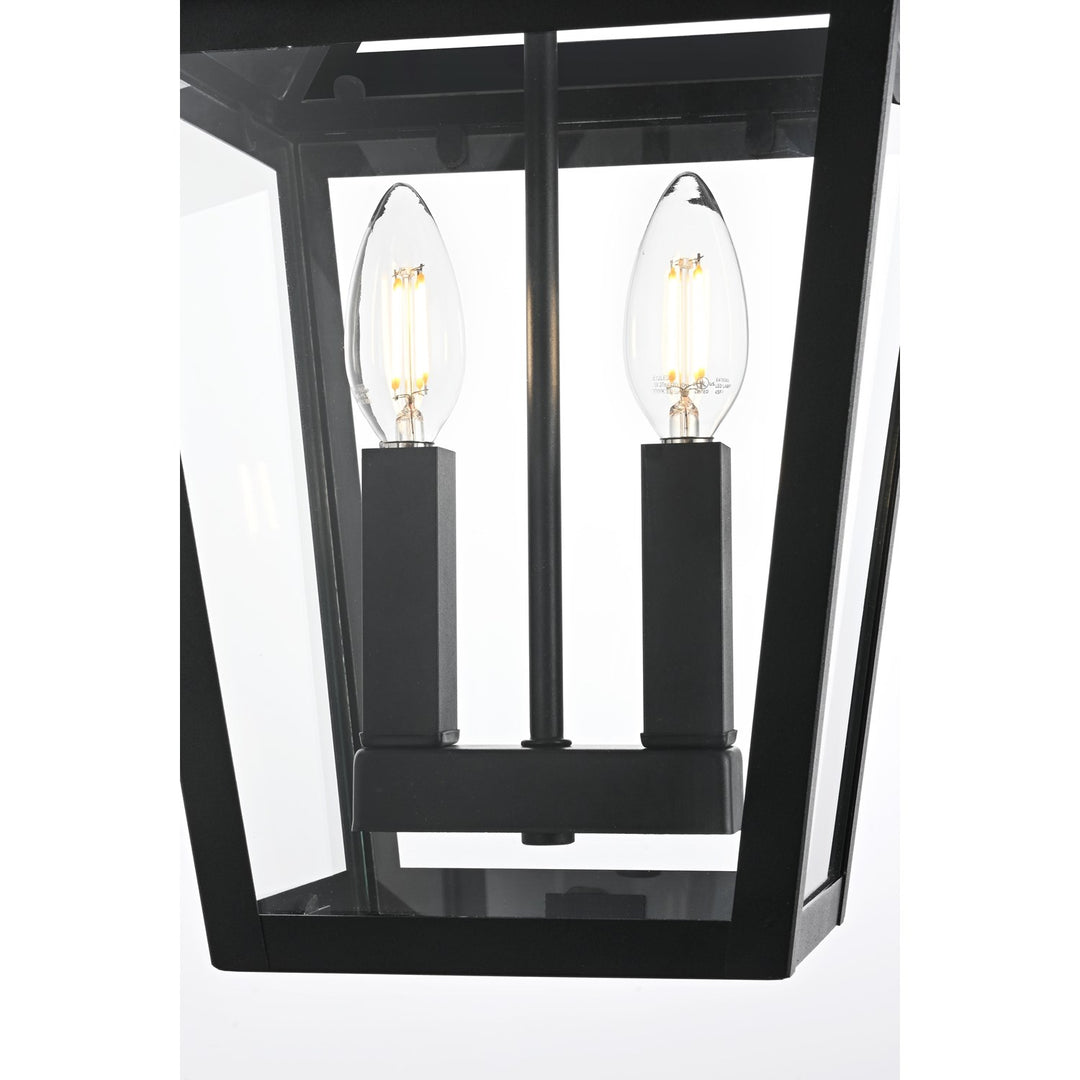 10 Inch Outdoor Pendant In Black