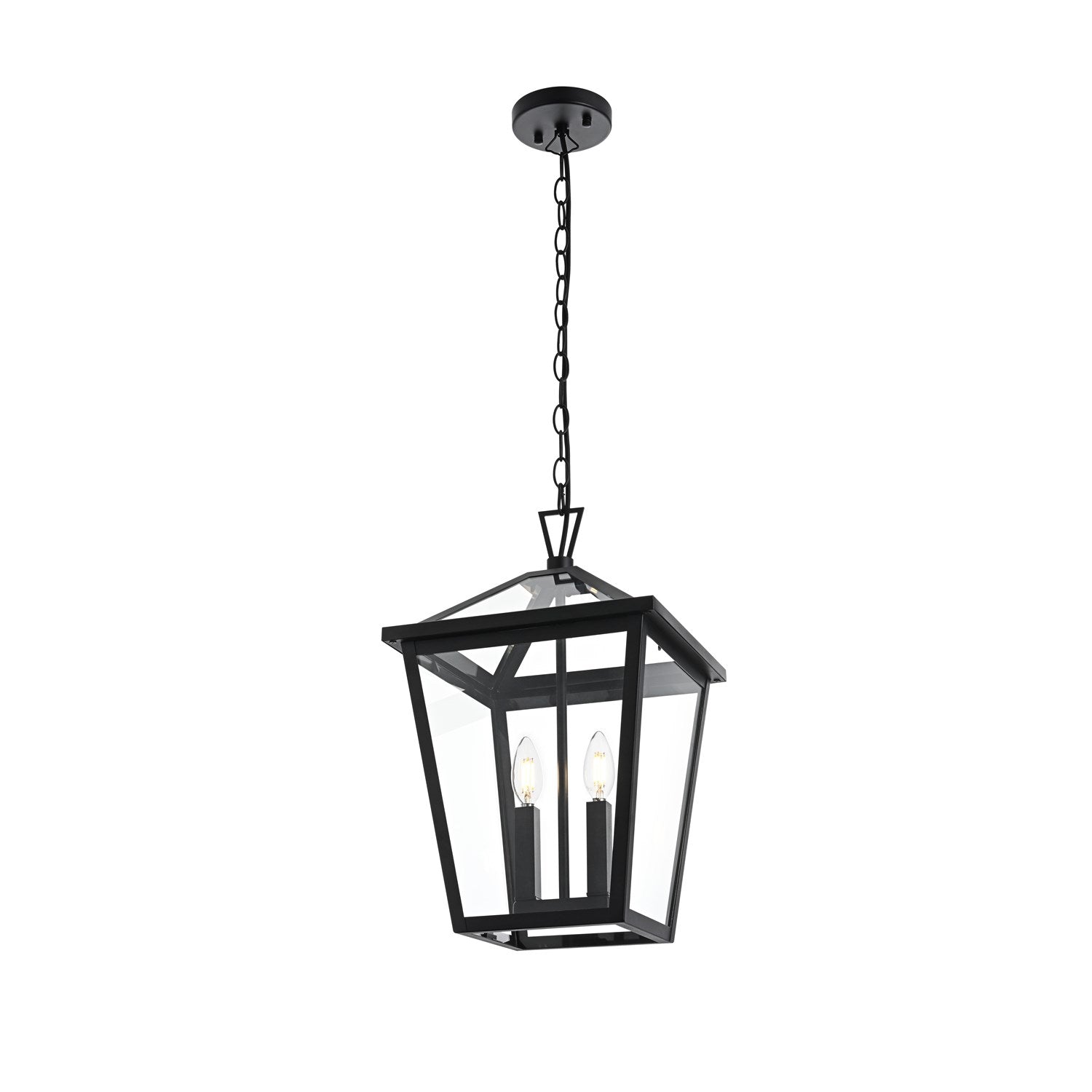 12 Inch Outdoor Pendant In Black