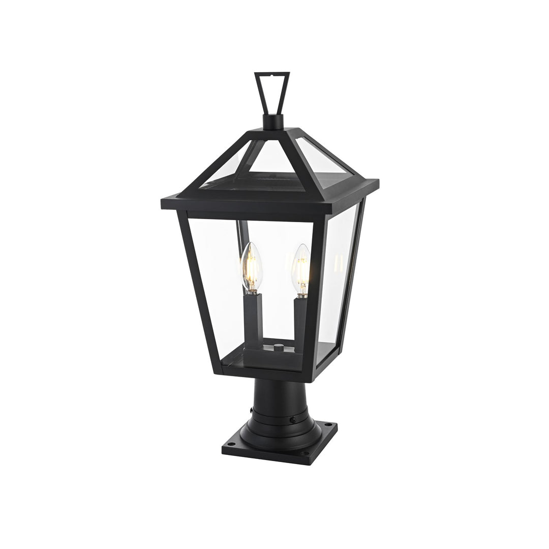 10 Inch Outdoor Post Light In Black