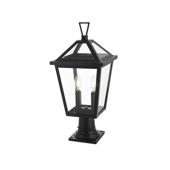 10 Inch Outdoor Post Light In Black