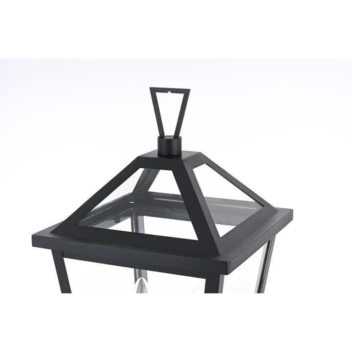 10 Inch Outdoor Post Light In Black