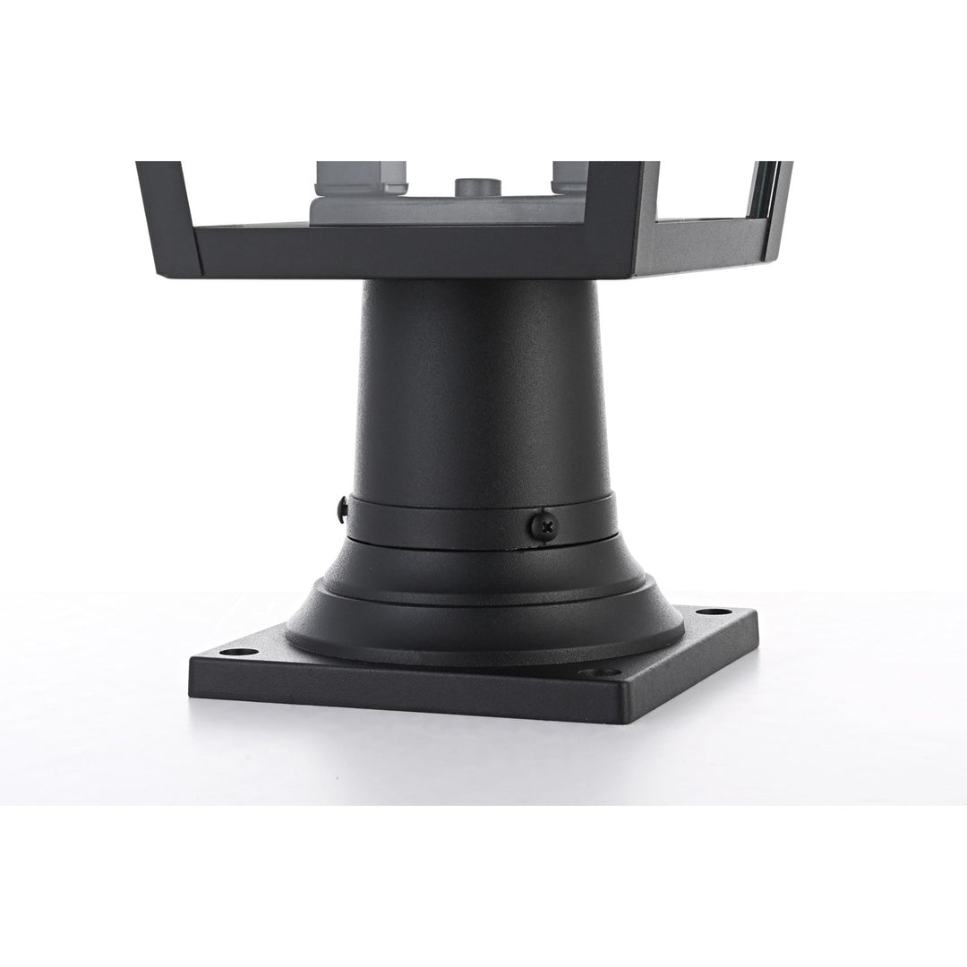 10 Inch Outdoor Post Light In Black