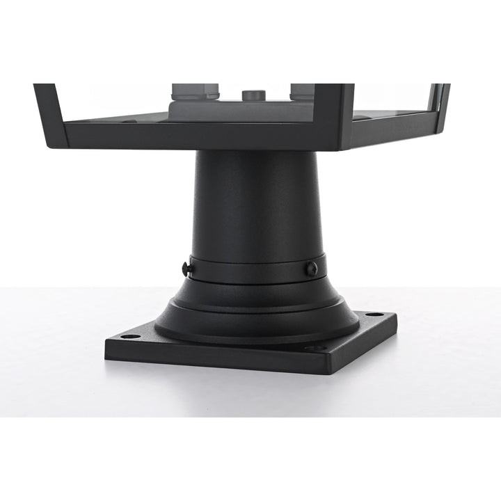 12 Inch Outdoor Post Light In Black