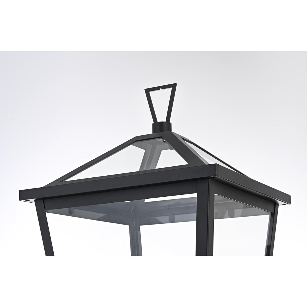 12 Inch Outdoor Post Light In Black