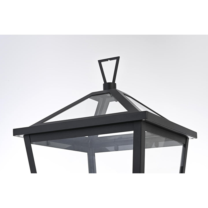 12 Inch Outdoor Post Light In Black