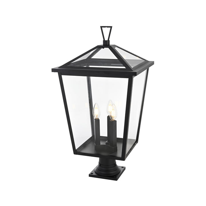 14 Inch Outdoor Post Light In Black