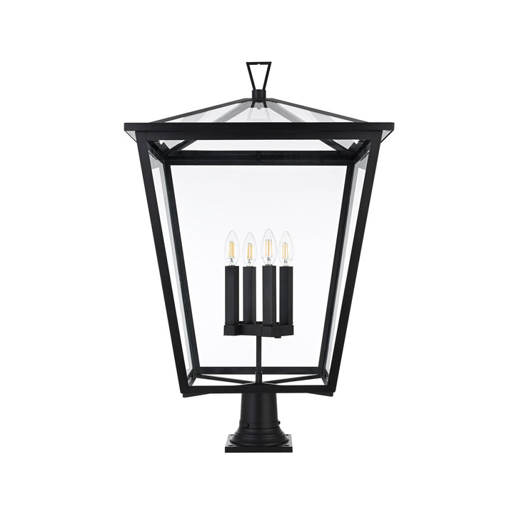 20 Inch Outdoor Post Light In Black by Elegant Lighting