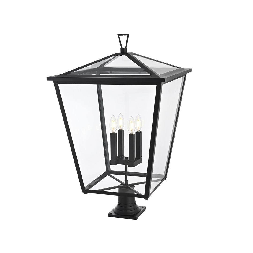 20 Inch Outdoor Post Light In Black
