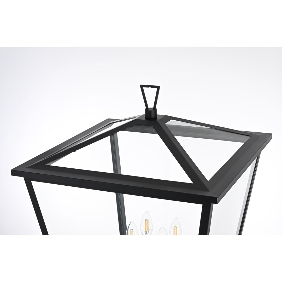 20 Inch Outdoor Post Light In Black