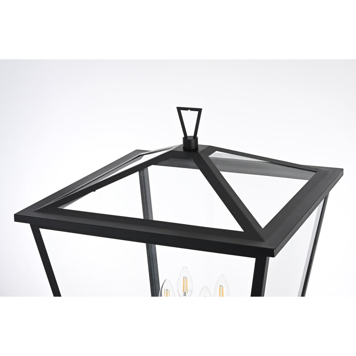 20 Inch Outdoor Post Light In Black