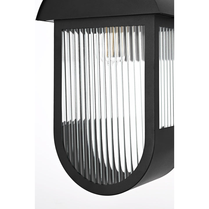 10 Inch Outdoor Wall Sconce In Black