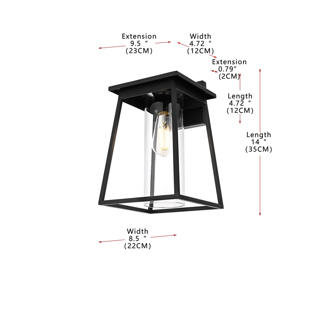 8.5 Inch Outdoor Wall Sconce In Black